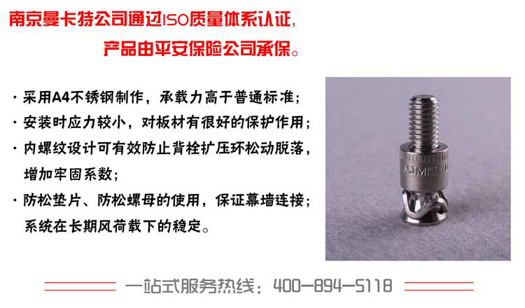 极悦齐平式式背栓