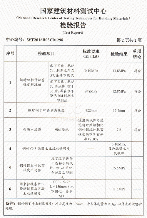 水下植筋胶报告