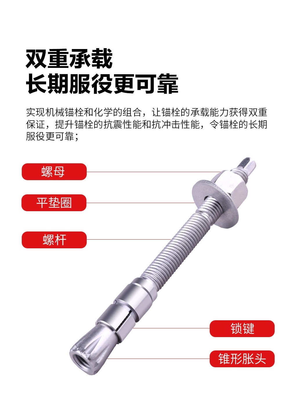 NJMKT抗震胶粘模扩底机械锚栓 (3)